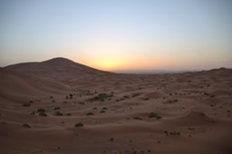 Sunrise in Sahara Desert