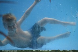 Nathan in the pool