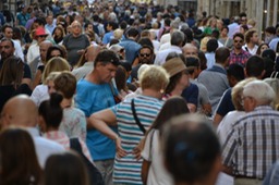 Crazy crowds in Rome