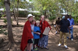 Maasai coverings given to us as a thank you