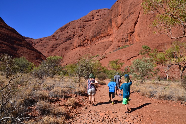 Hike at Kata Tjuta - They close the trail at 11:00am due to high temperatures
